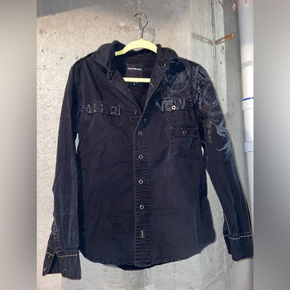 Calvin Klein black button up
